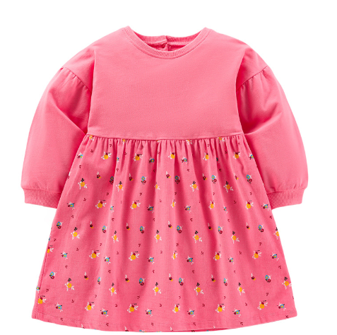 Europe and the United States children&#039;s dresses Autumn new children&#039;s children&#039;s dresses long-sleeved round neck girls&#039; dresses