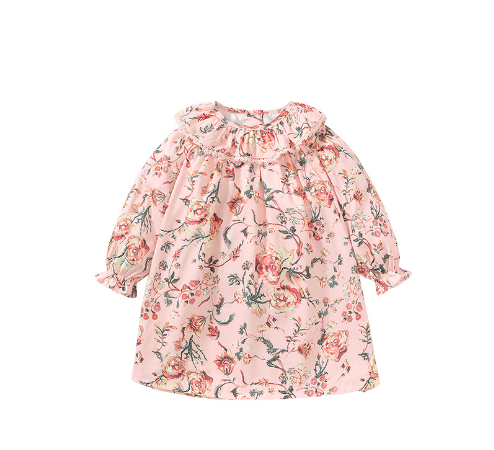 Little maven fall girls skirt printing children&#039;s princess dress new Europe and the United States girls long-sleeved dress