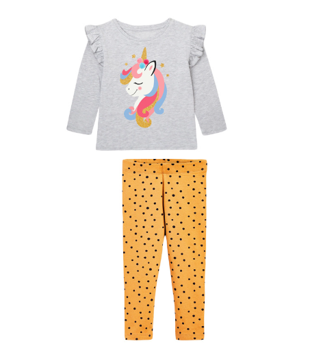 Europe and the United States children&#039;s clothing fall cotton girls suit unicorn lace lace long-sleeved children&#039;s suit