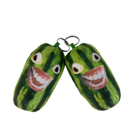 Explosive watermelon strips pendant quirky melon strips family members who understand ah under the head male vocal doll toys