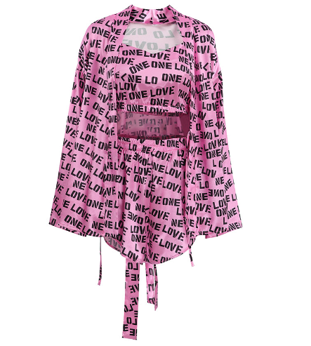 Summer Europe and the United States new fashion cardigan printed pajamas robe leisure three-piece set of foreign trade ladies home wear