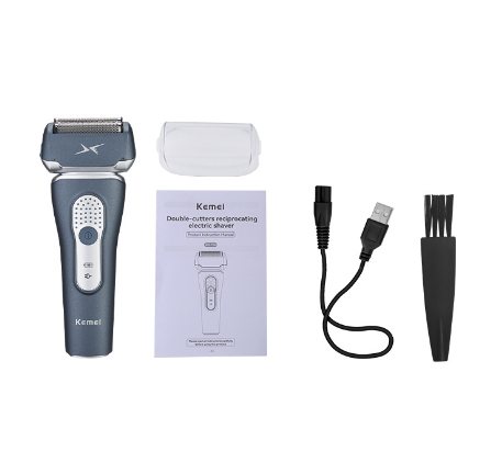 Kemei KM-111 Classic Design Reciprocating Three-blade Head Waterproof Smooth Fast Charging Men Electric Shaver