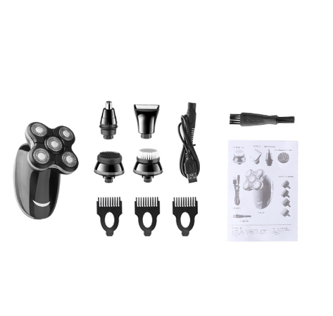 KM-1111 Factory price waterproof cordless painless multifunction hair shaver 5 in 1 men electric