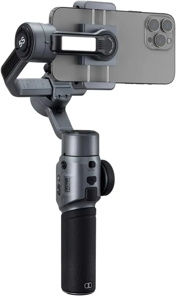 Zhiyun smooth5s cell phone stabilizer gimbal anti-shake handheld selfie 360 degree rotation netflix live vlog