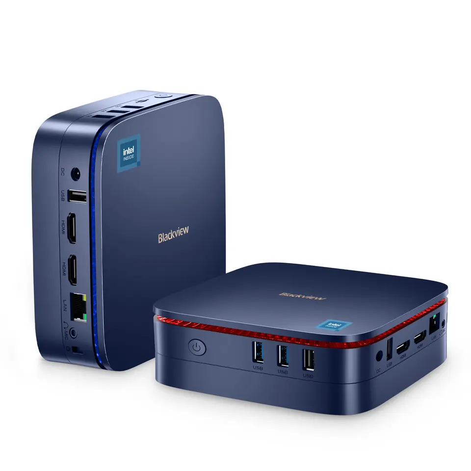 Blackview MP60 Mini PC Windows 11 Pro 8GB DDR4 RAM 256GB M.2 SSD, Mini Gaming Computer with Processor Intel N5095, VESA/Home/Business Mini Desktop Com