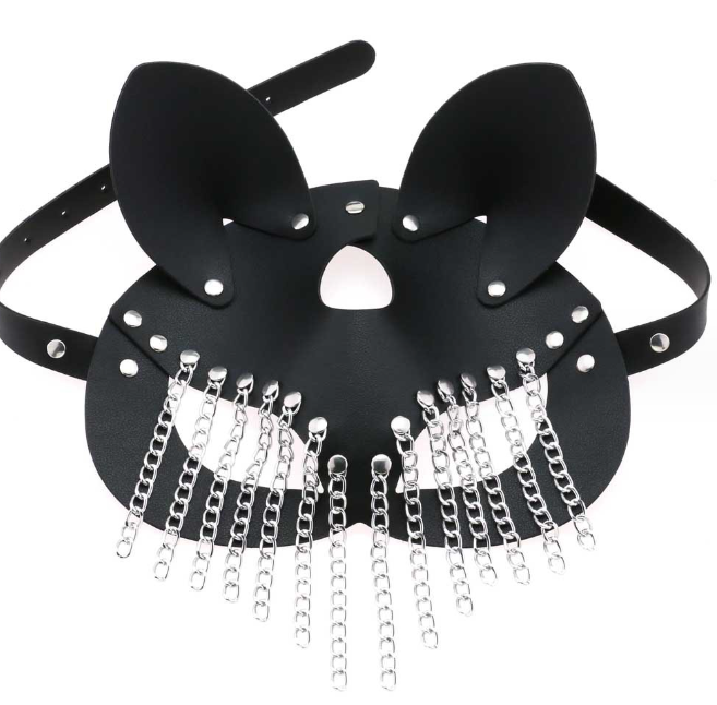 [Halloween Sale]Fashion cat cat ancient style tassel chain magic eye mask Halloween ball props masks