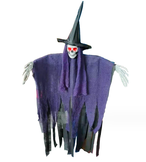 [Halloween Sale]Halloween hanging ghost horror witch ghost festival hanging decorations haunted house decorations can glow sound