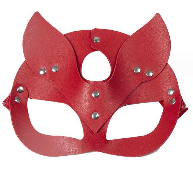 [Halloween Sale]PU Leather Fox Mask Nightclub Party Masquerade Men and Women Mask Eye Mask Erotica