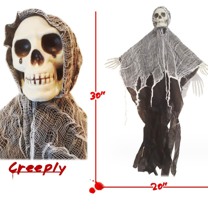 [Halloween Sale]Halloween decorations hanging ghosts Amazon pop bar haunted house