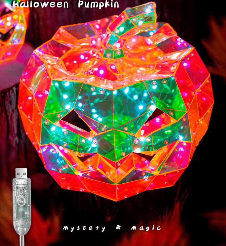 [Halloween Sale]New Products Halloween Decoration Bluetooth Remote Control Colorful Led Pumpkins