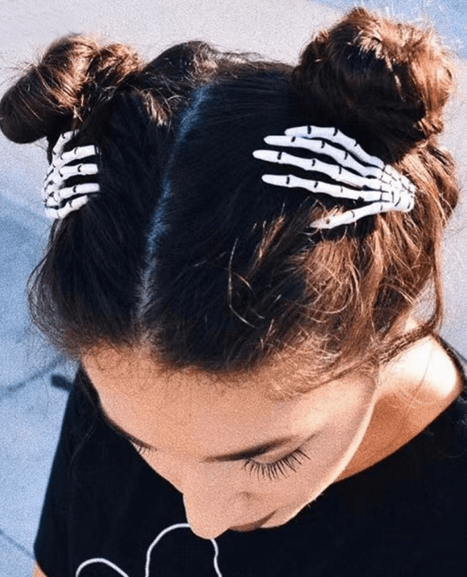 [Halloween Sale]1pc Halloween Horror Skeleton Hands Hair Claw