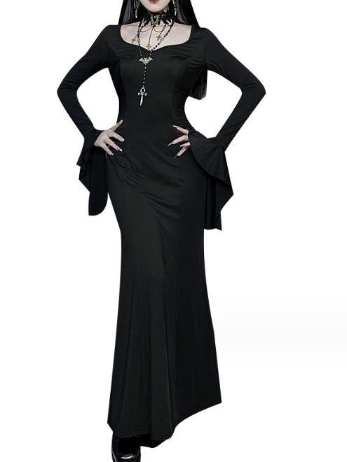 [Halloween Sale]The Adams Family Hostess Tis Fishtail Dresses Women&#039;s