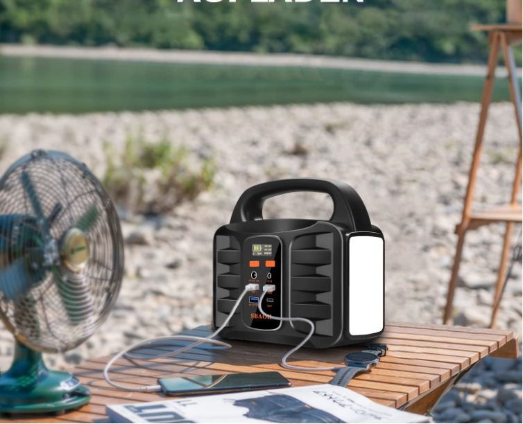Powerstation 194 Wh,SBAOH Solar Generator Battery with AC Output Camping Solar Generators Battery Lithium Battery Power Supply for Outdoor Travel Home