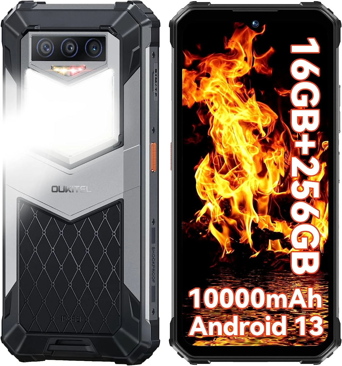 Oukitel WP26 16GB RAM+256GB ROM&amp;Android 13 10000mAh Large Capacity Battery 6.58&quot; FHD+ INCELL display &amp; 2408*1080 resolution