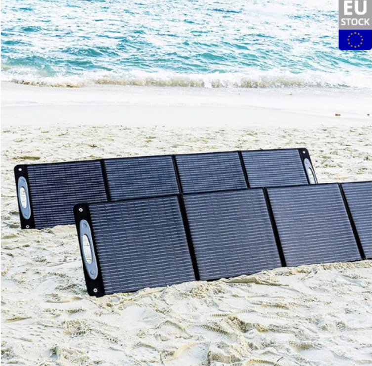 OUKITEL PV200 Foldable Solar Panel with Kickstand, 21.7% Solar Conversion Efficiency, IP65 Waterproof