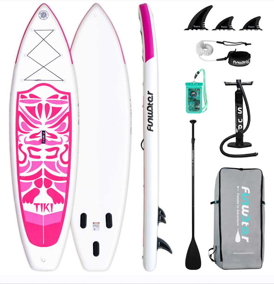 Funwater Stand-up surfboard inflatable paddle board sup paddle board water sports adult factory direct sales thickened PVC water ski board320*83*15