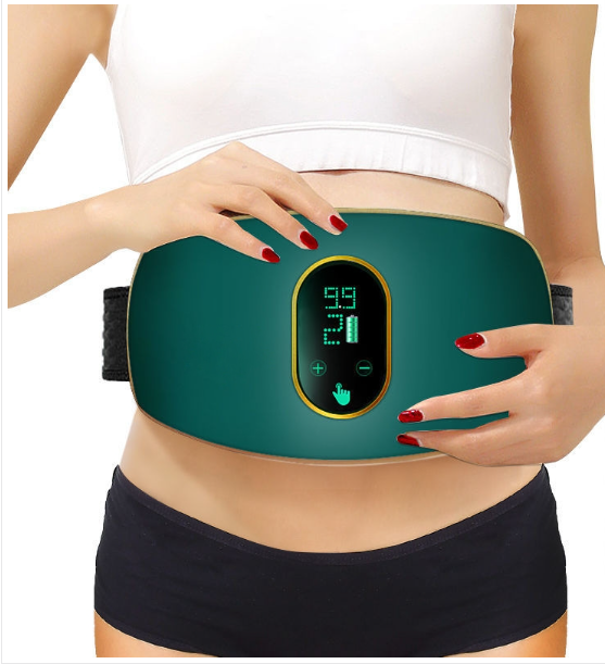 Magnet massage belt abdominal vibration fat removal machine, specifications: green plug-in