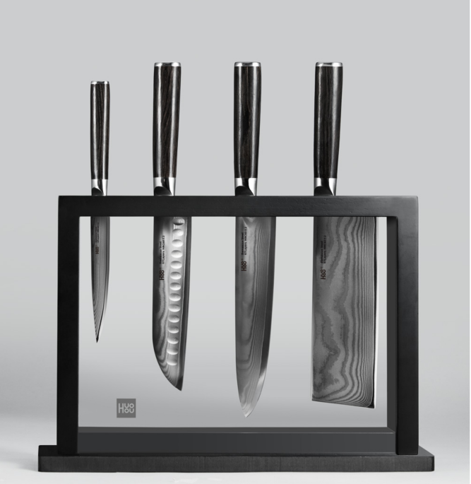 HUOHOU Fire Weather Damascus Knife Set 5 Pieces