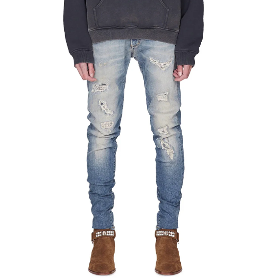 Men&#039;s Stretch Slim Ripped Jeans