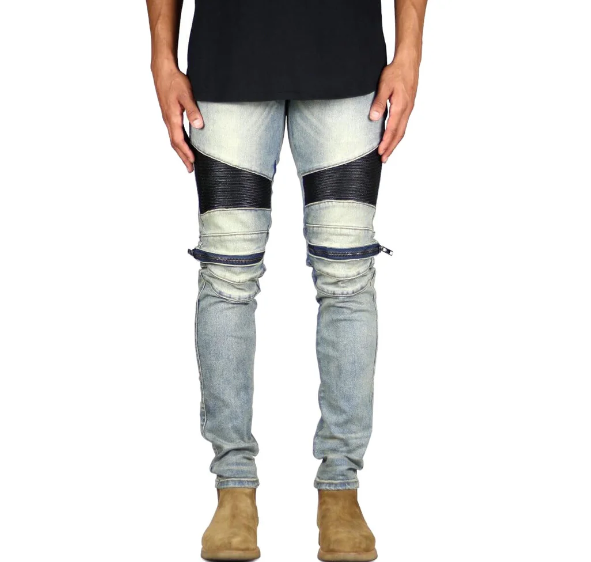 Men&#039;s Personalized Pleated Jeans