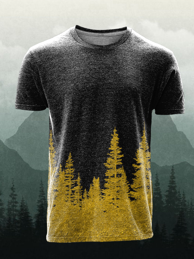 Men&#039;s Outdoor Golden Forest Short Sleeve Top