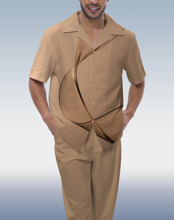Suitmens Men&#039;s Coffee Two-Piece Casual Suit 001