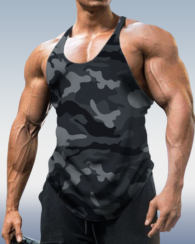 Men&#039;s Dark grey Camo Sport Vest