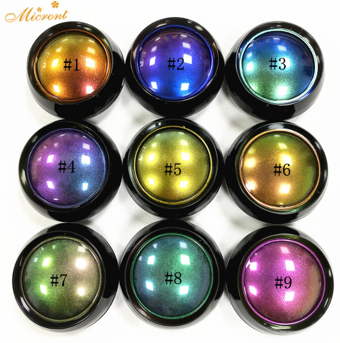 9 Colors Chrome Mirror Beauty Glitter Eyes Shadows Glitter Laser Nail Polish Powder Manicure Diy Salon Nail Art Decorations