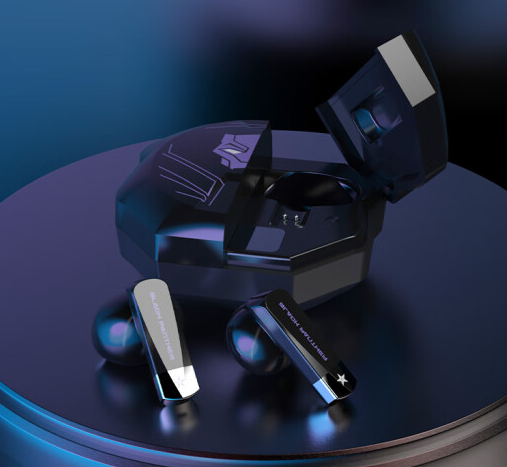 HOBBYBOX Marvel TWS True Wireless Half In Ear Bluetooth Earphones Intelligent Digital Display Dual Winged Door Cabin Super Long Range Panther   30
