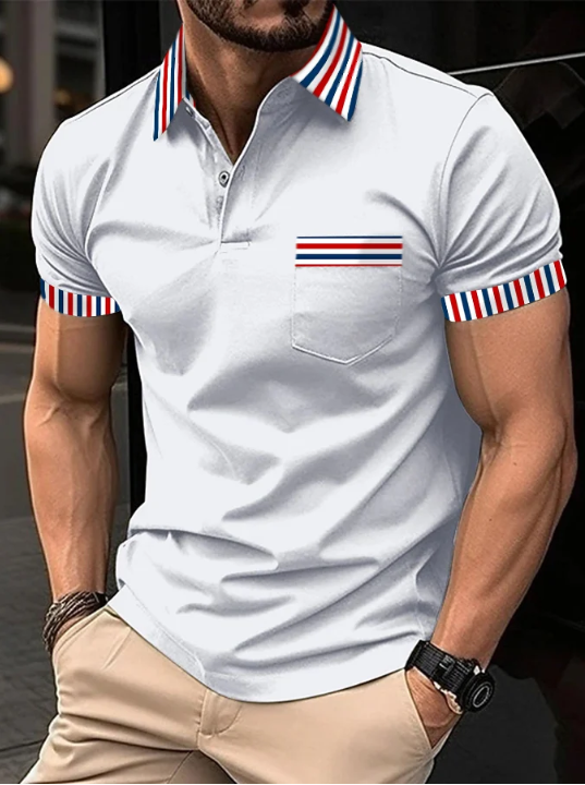 Men&#039;S Casual Color Contrast Polo
