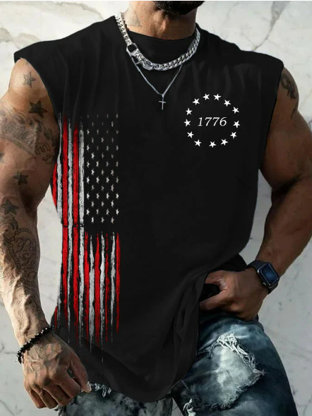 Men&#039;s Casual Printed Tank Top Top