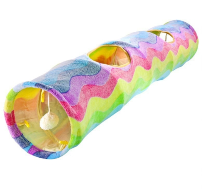 Rattling Paper Double Decker Foldable Cat Tunnel Pet Toys