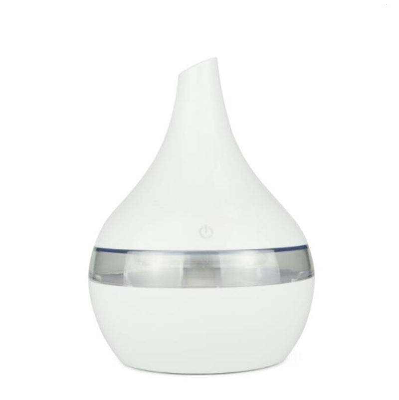 2 PCS 300ml USB Electric Aromatherapy Air Diffuser Wooden Ultrasonic Air Humidifier Essential Oil Fragrance Cool Mist (White)