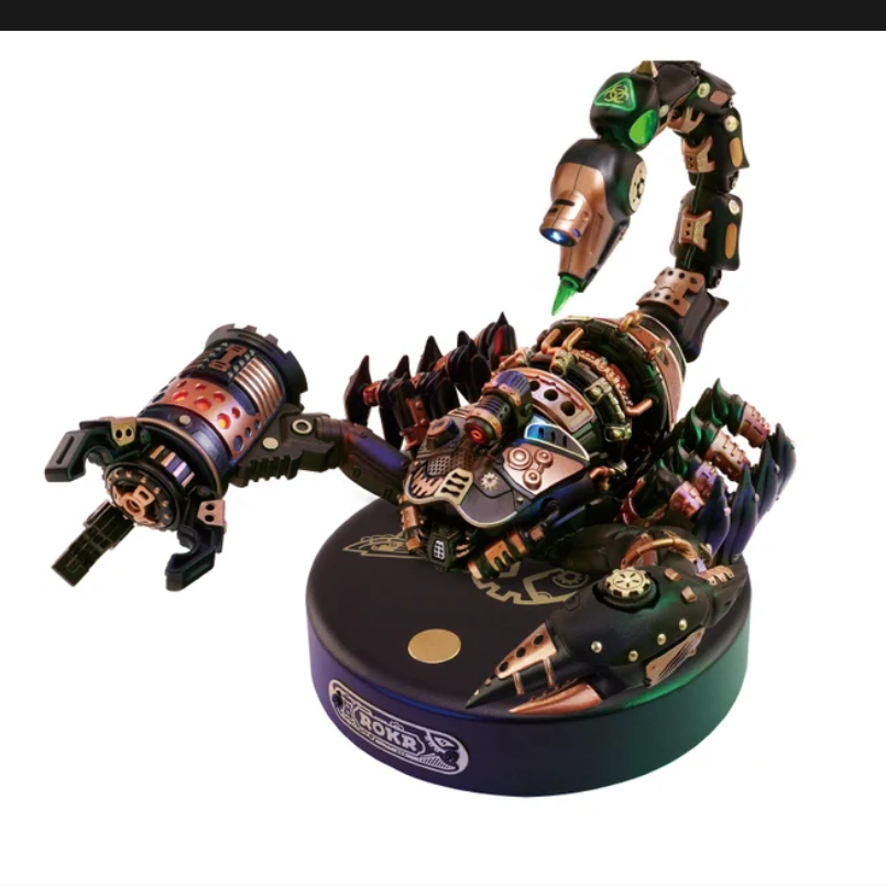 Robotime Rokr Emperor Scorpion 3D Puzzle with Motor &amp; Light Interactive Funny Assembly Moveable Toys Gifts for Teens Adults MI04