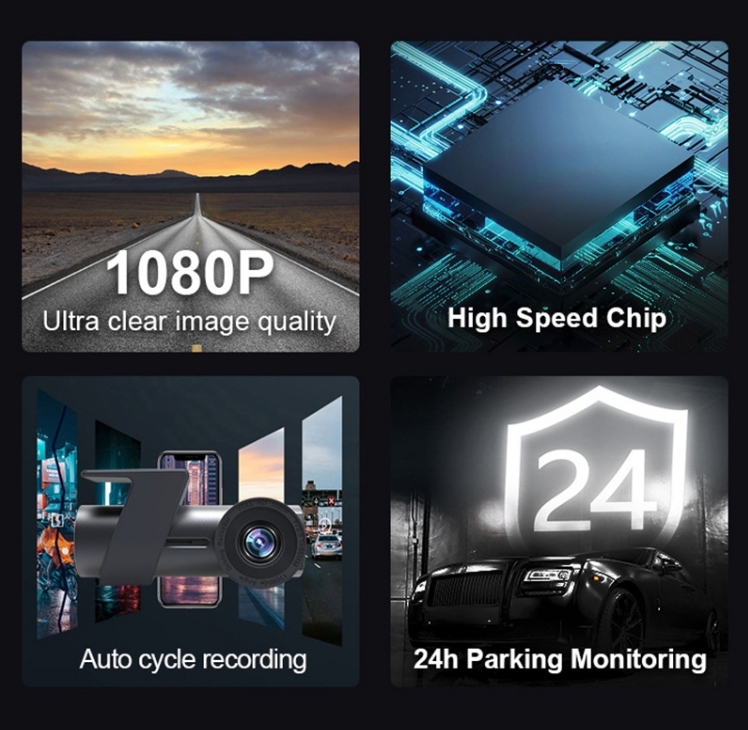 Car USB Hidden 360 Degree Rotation Car Driving Recorder