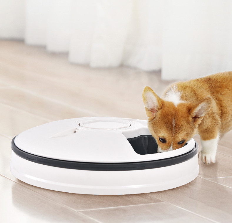 Six-hole pet smart feeder timed quantitative cat automatic feeder dog feeding