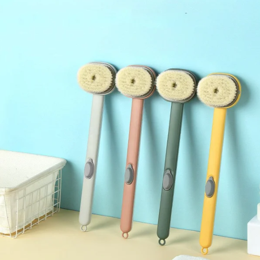 Family Essentials  Long Handle Bath Massage Cleaning Brush