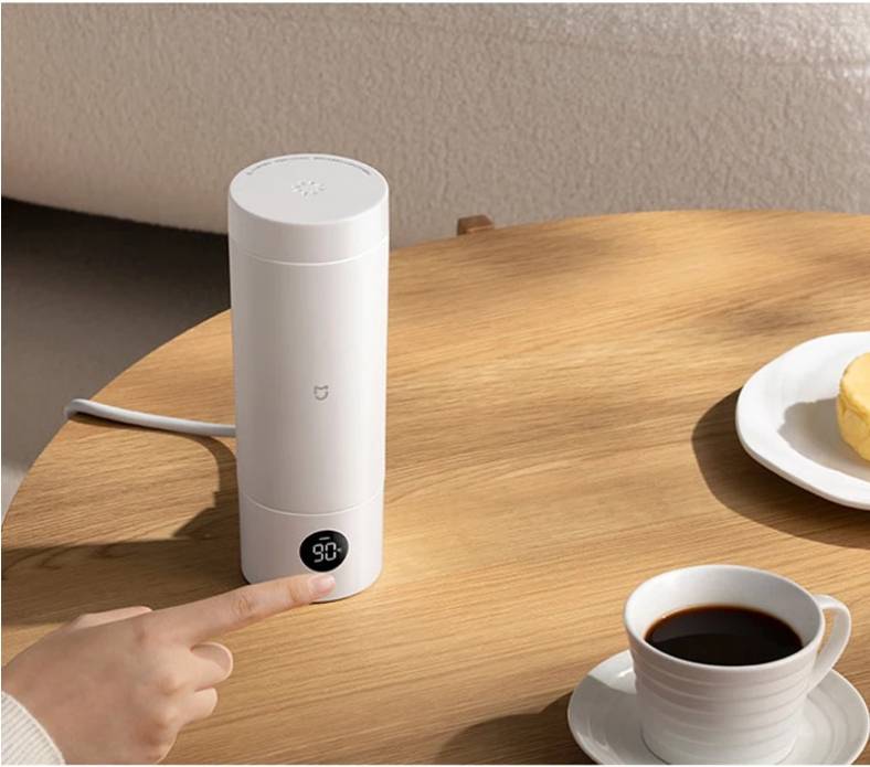 New Xiaomi Mijia Smart Portable Electric Heating Cup 2 Temperature LED Thermos 316 Stainless Steel Boiling Cup Kettle For Travel