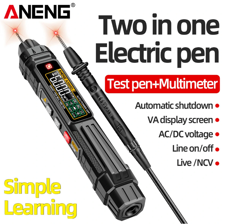 ANENG A3005D 2In1 Multimeter Test Pen with VA Color Display Auto Shutdown Non-Contact Line Wiring Detection NCV Induction Technology High Portability