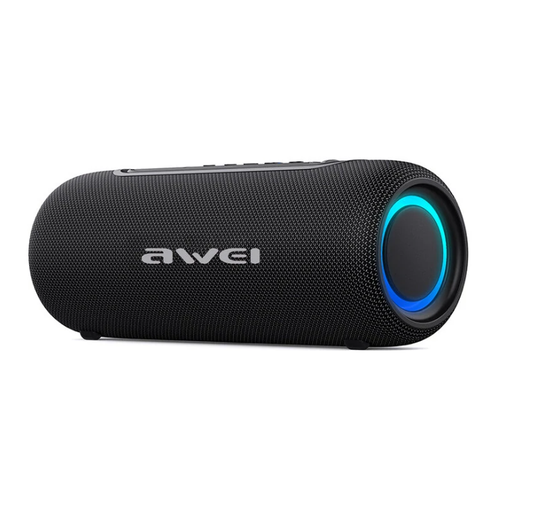 Awei KA8 Wireless bluetooth 5.3 Speaker Portable Speaker 360° Surround Stereo Deep Bass RGB Light TWS 2000mAh Outdoors Wireless Speaker - Black