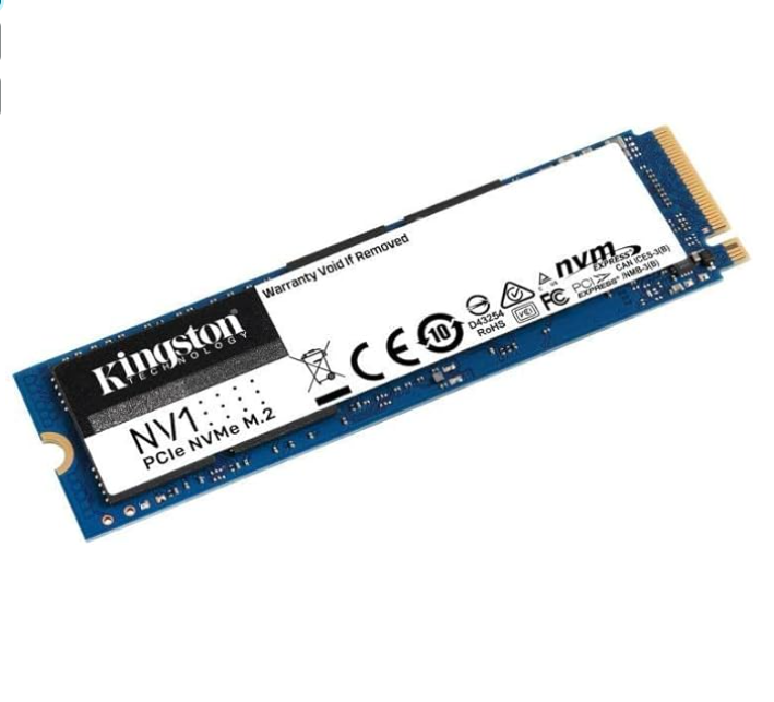 Kingston SNVS 500GB NV1 Standard NV1 SSD M.2 2280 NVMe Ultra Fast - Read/Write: 2100/1700 MB/sec