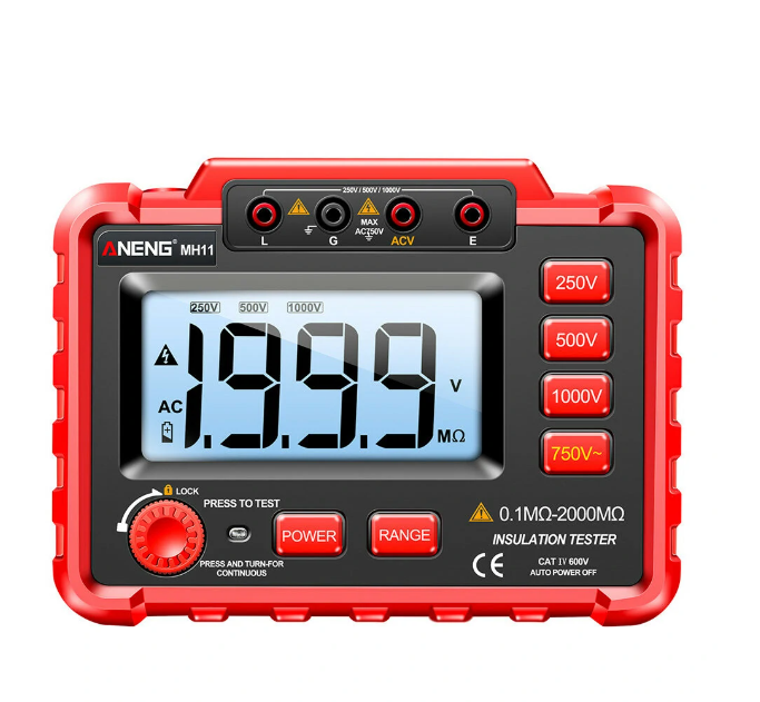 ANENG MH11 Insulation Earth Resistance Tester Digital Ground Resistance Meter Ohm Voltage Tester Megohmmeter
