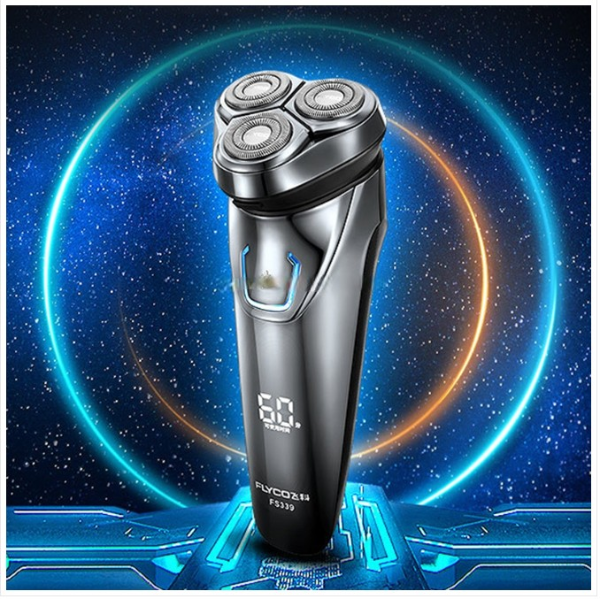 Universal voltage double ring three knife head men&#039;s electric shaver