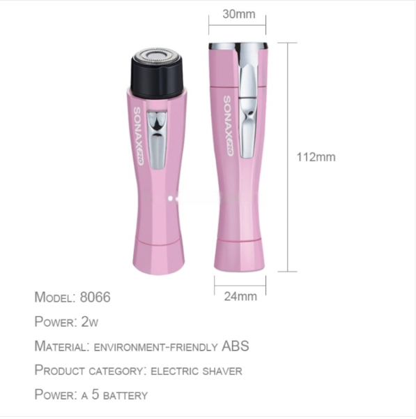 Women&#039;s private armpit mini electric hair removal shaver Dry battery body wash (Color: pink)