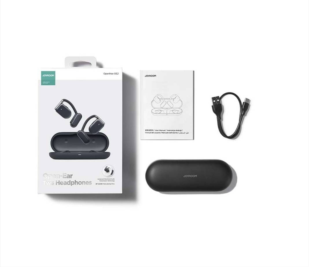 JOYROOM BC1 TWS bluetooth 5.3 Earphone HiFi Stereo Bass AAC SBC Audio ANC Noise Cancelling Ultra-low Gaming Latency In-ear Sports Earphone with Mic