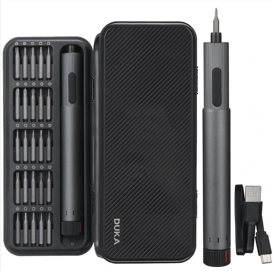XIAOMI AtuMan DUKA E2 210RPM Precision Electric Screwdriver Set with Dual-Speed Adjustment 25 Screwdriver Heads Ideal for Home DIY Project Quick Charg