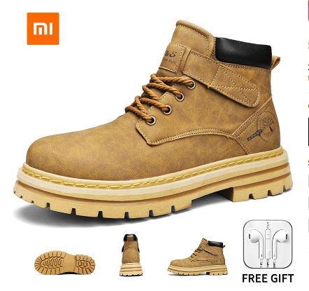Xiaomi Youpin 2023 Men&#039;s Shoes Winter Snow Boots for Men Retro Ankle Boots Shoes for Men Large Size 39-45