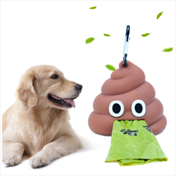 Pet out portable soft silicone pet poo bag storage box