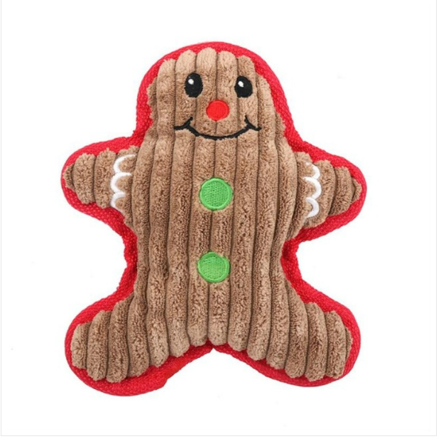 WJ084 Christmas Santa Claus Pet dog Toy Chew Squeaky stuffed toy (Snow Man)