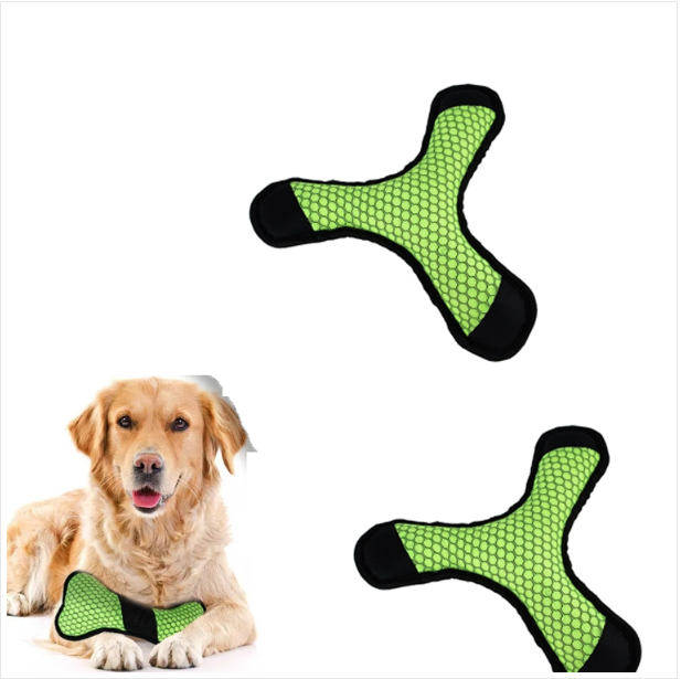 B09203 Dog tooth grinder interactive darts bone plush pet toys, specifications: triangle model
